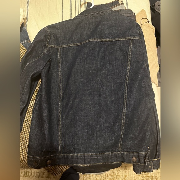 Gap Dark Wash Denim Trucker Jacket - Large Tall - Picture 4 of 4
